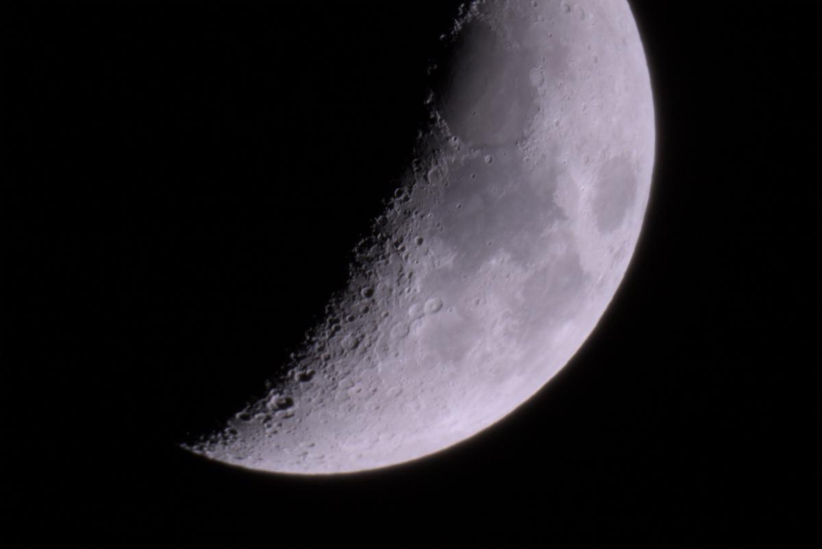 Closeup of the surface of the moon