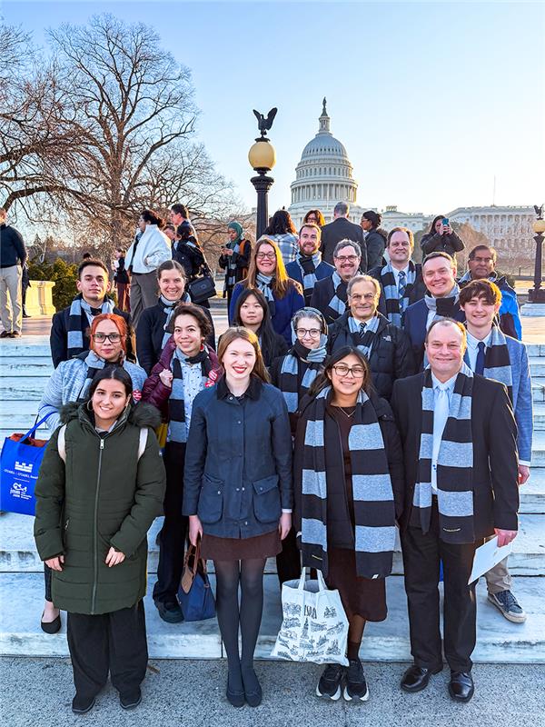 Group on steps near capitol