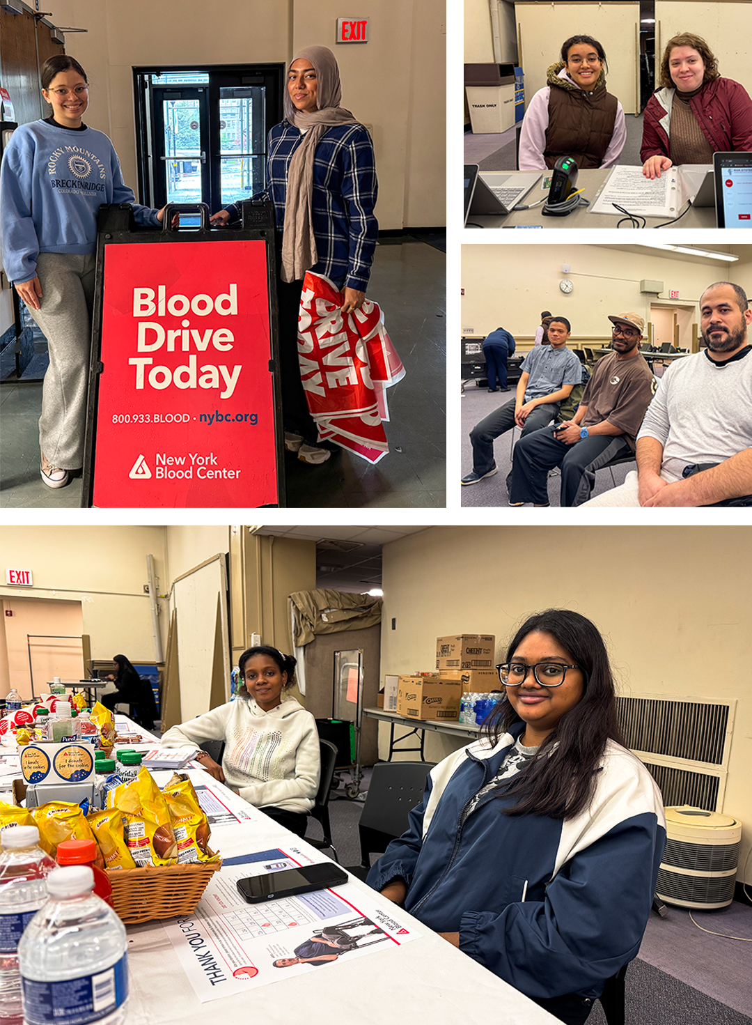 Collage with Blood Drive Sign