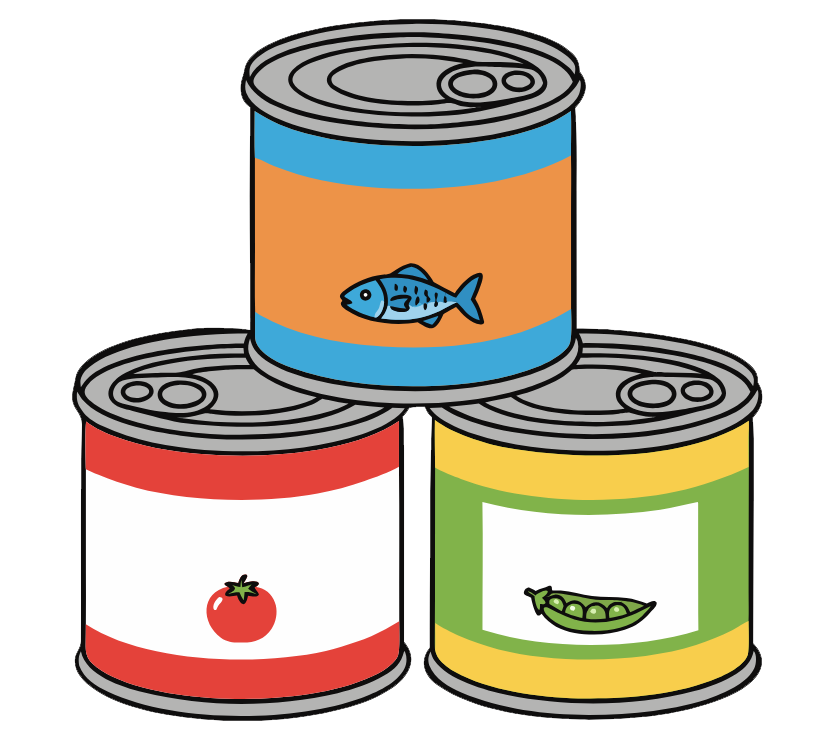 Cutesy Illustration of Canned Goods
