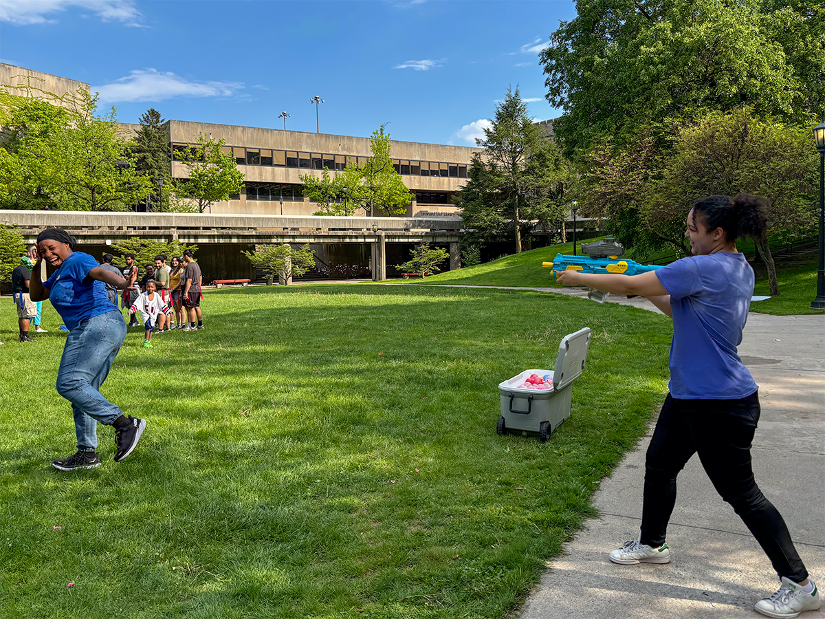 Water games on the quad