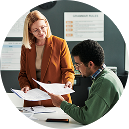 Image of young man at his internship