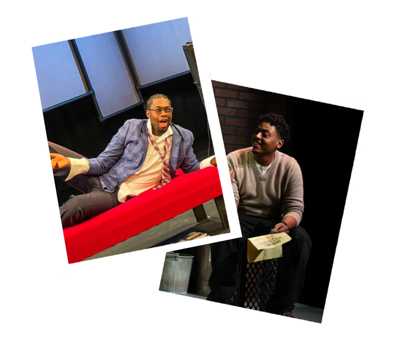 Pair of photos of Lehman Student Actors