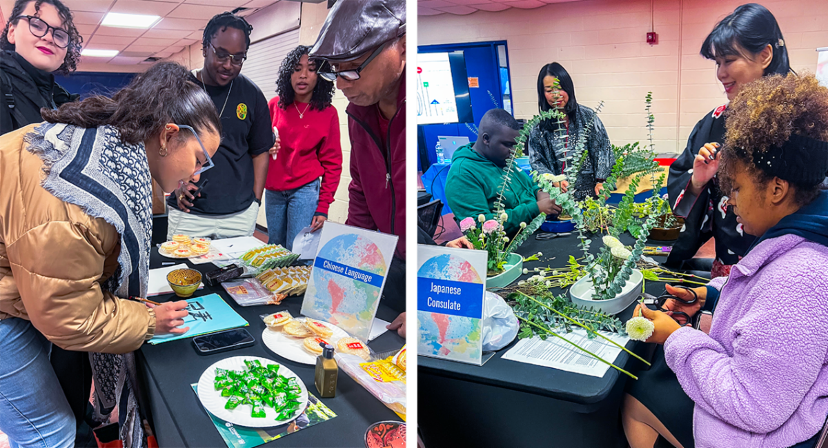 Students at Language Tables