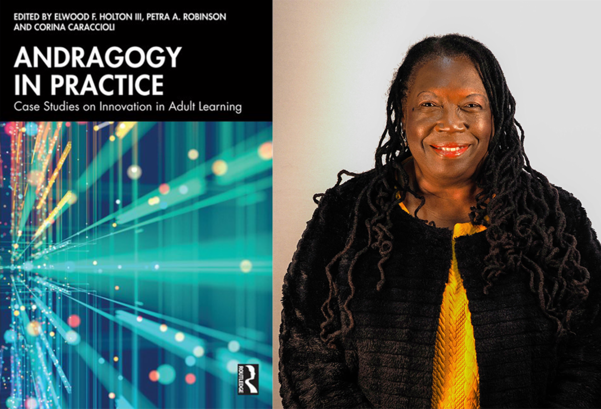 Headshot and book cover