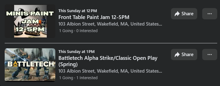 Sunday Game Dates