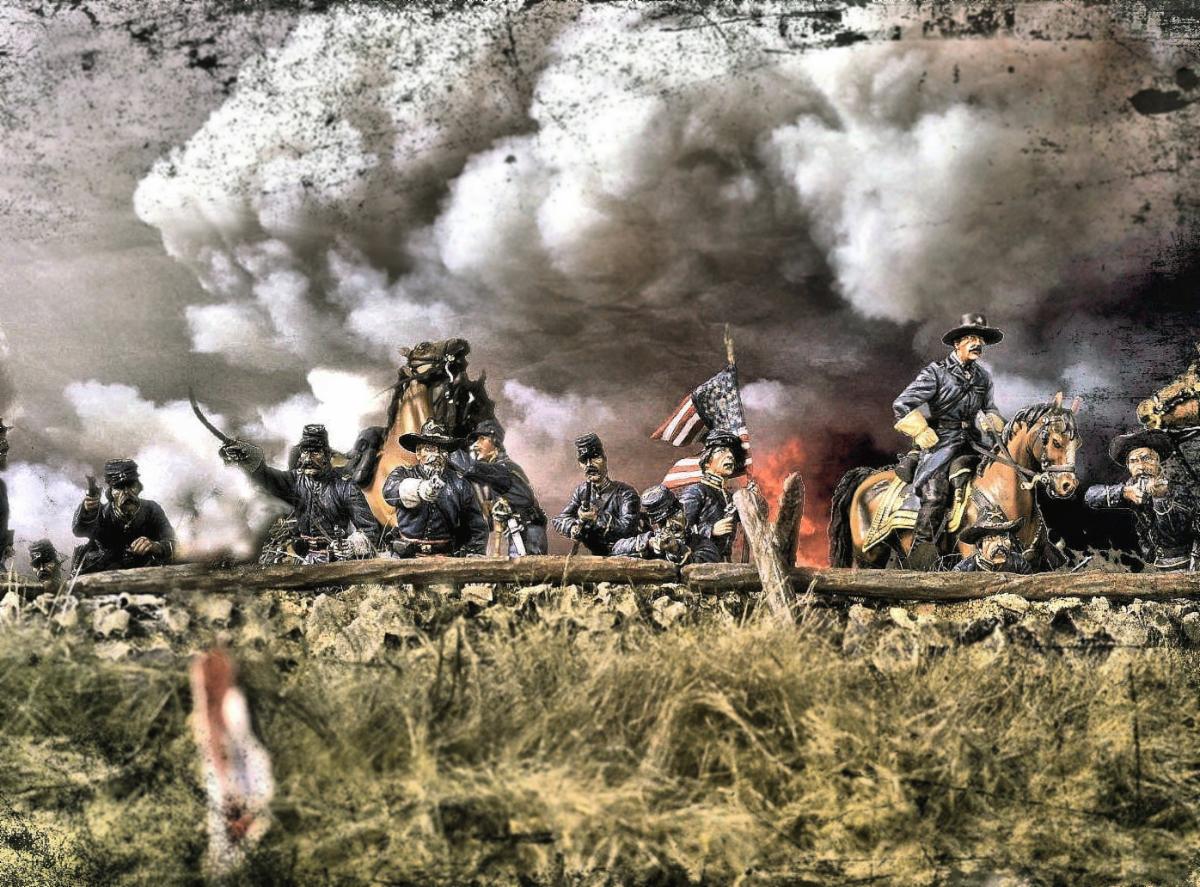 Union soldiers fighting