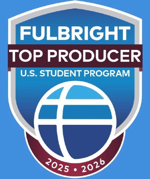 Fulbright Program supplied logo with stylized glove and the words Fulbright Top Producer US Student Program 2025 2026