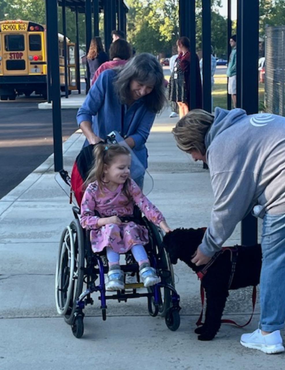 Beanie welcomes a student
