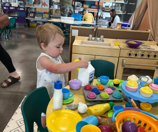 Photo of child playing at community play group.