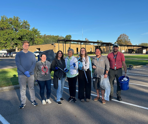 Photo of Fairfield DD Staff during the October bike path cleanup