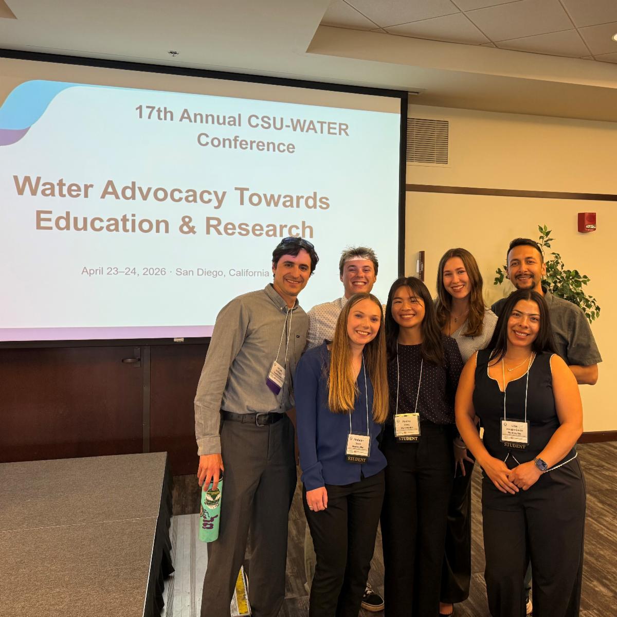 Group picture of students at the CSU Water Conference