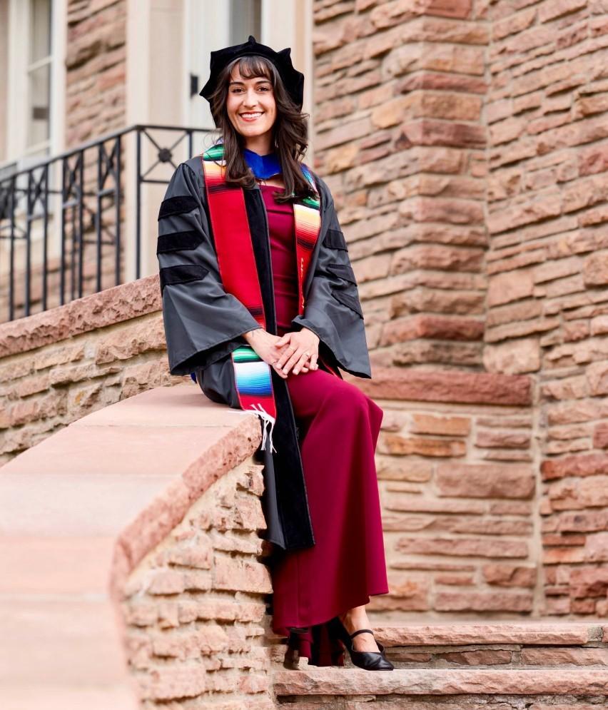 Sarah Gonzalez Coffin in doctoral regalia.jpg