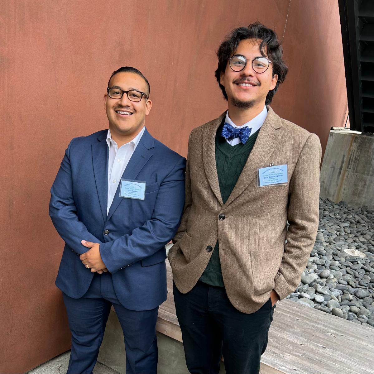 Efrain and Oscar pose for a picture