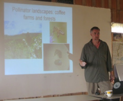Buck presenting research in Costa Rica