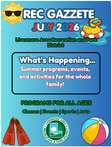 Rec Gazette for July activities cover page 