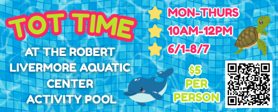 Tot Time at the pool Mon - Thur 10am to 12noon