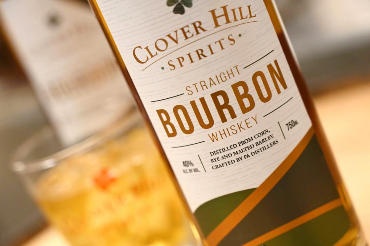 Bottle of Clover Hill Spirits Straight Bourbon Whiskey