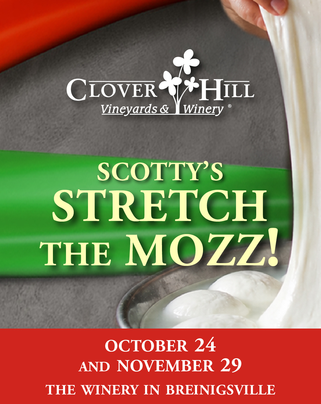 Scotty's Stretch the Mozz class at Clover Hill Winery in Breinigsville