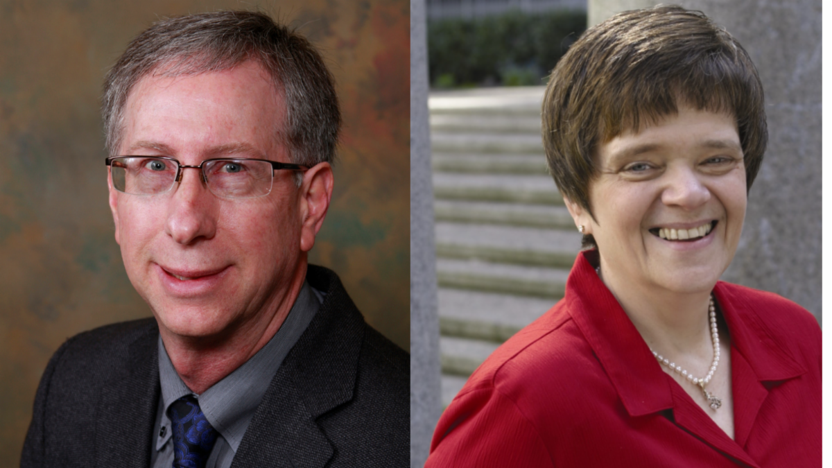 Headshots of Mark Shumacher and Christine Miaskowski