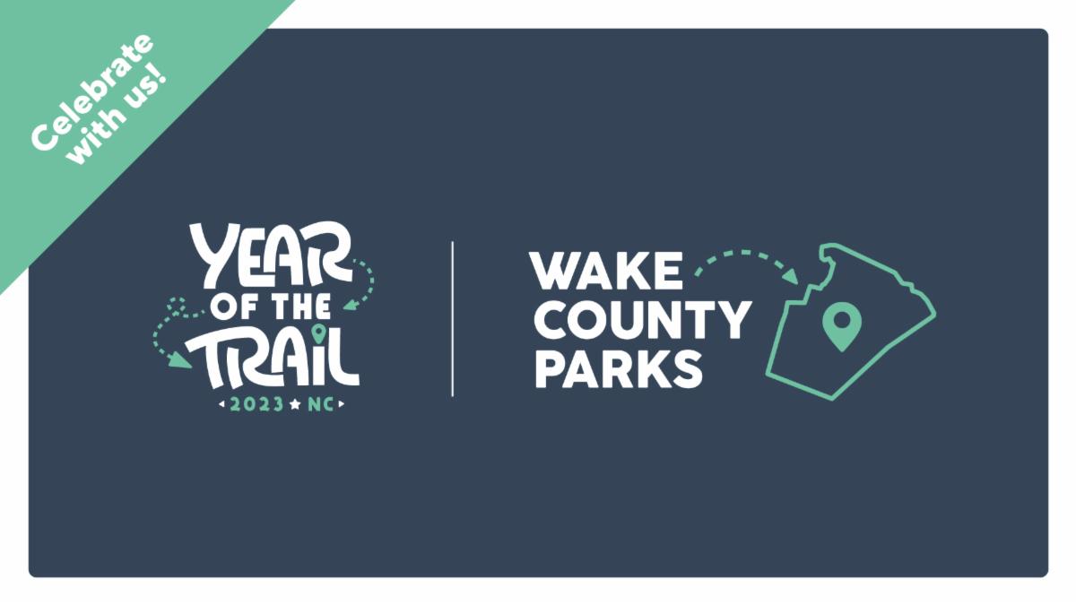 Graphic showing the words Year of the Trail