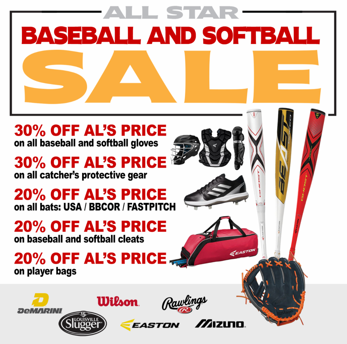 All Star Baseball & Softball Sale