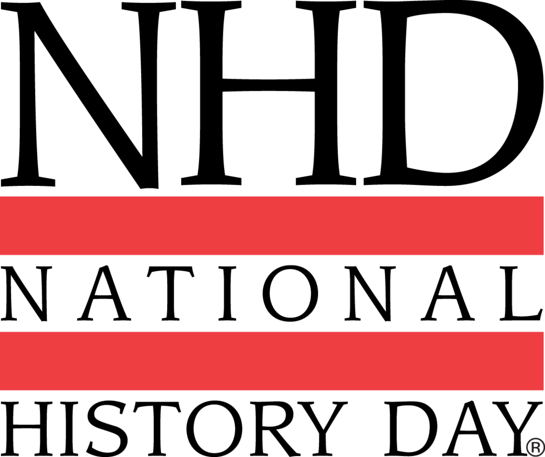 NHD in black all-caps letters. Two red stripes are below with National History Day written between the stripes.