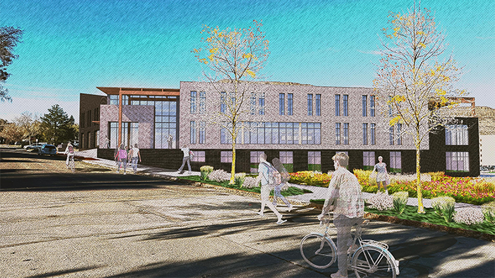 creek with water running and lush green