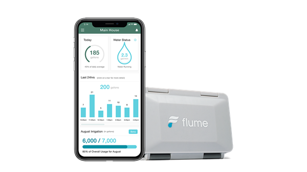 Smartphone screen with a Flume device.