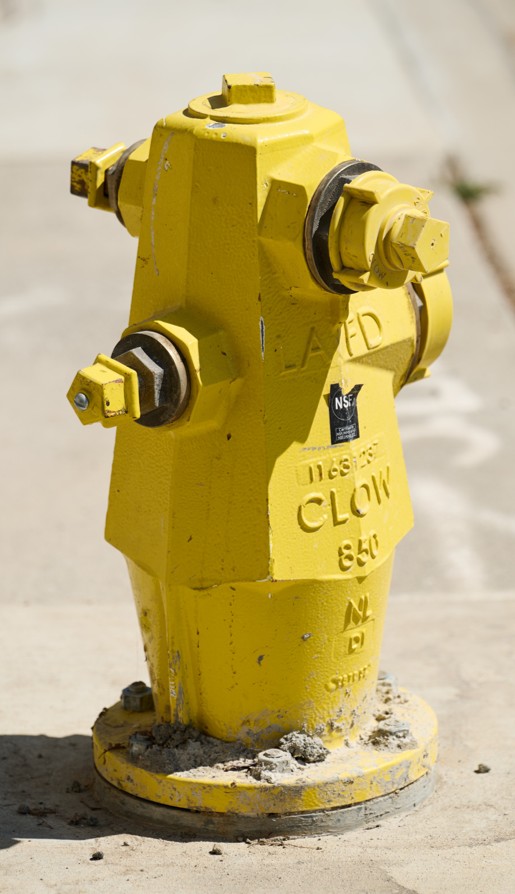 Yellow fire hydrant