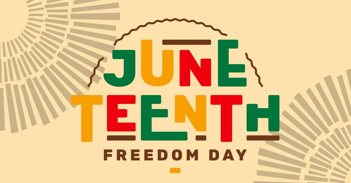 Graphic reads Juneteenth Freedom Day