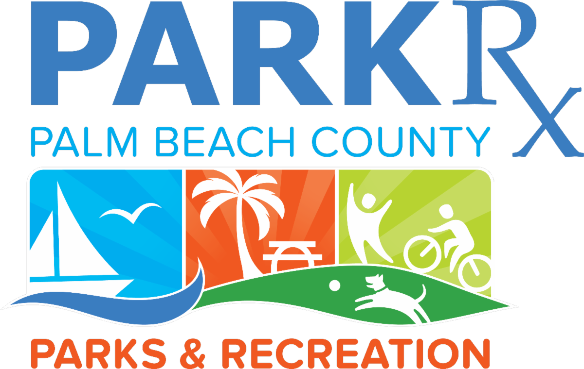 Park Rx text above the Palm Beach County Parks and Recreation Department logo