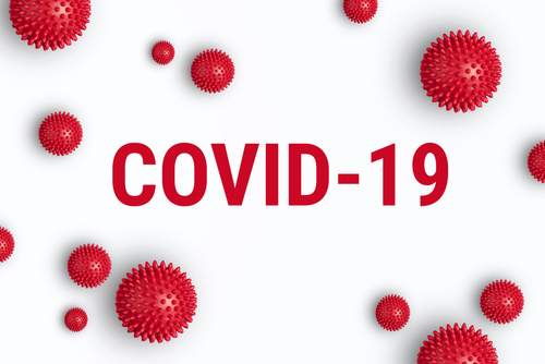 Inscription COVID-19 on white background. World Health Organization WHO introduced new official name for Coronavirus disease named COVID-19