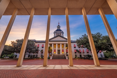Tallahassee_ Florida_ USA Capitol at dawn.