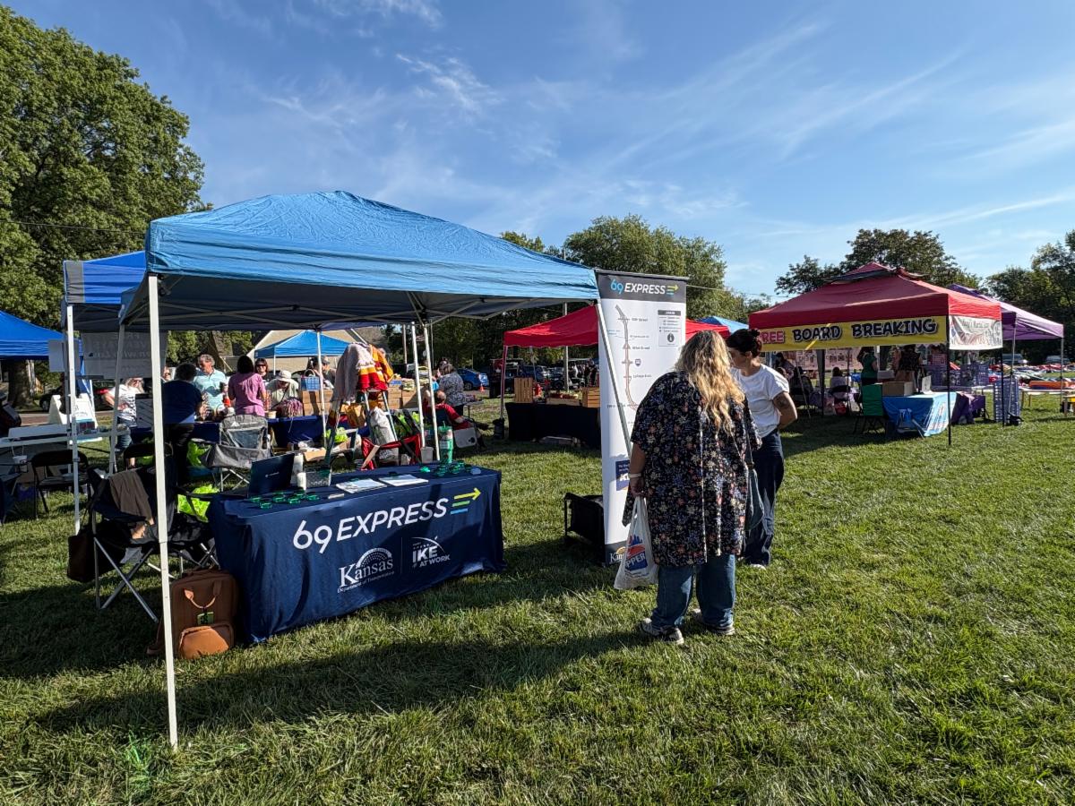 Project team members share 69Express information at the Spring Hill Fall Festival 2025.
