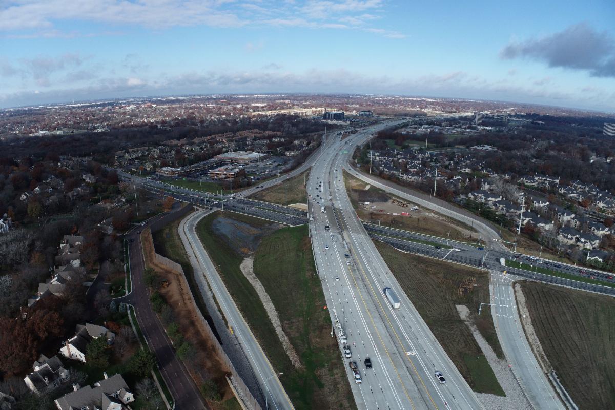  The U.S. 69 and 119th Street interchange in December 2025.
