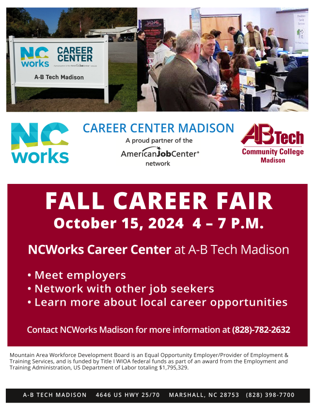 October 15 Career Fair-NCWorks Madison