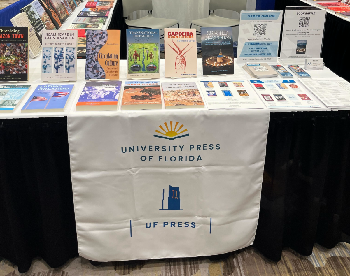 The University Press of Florida booth at the 2025 American Anthropological Association.