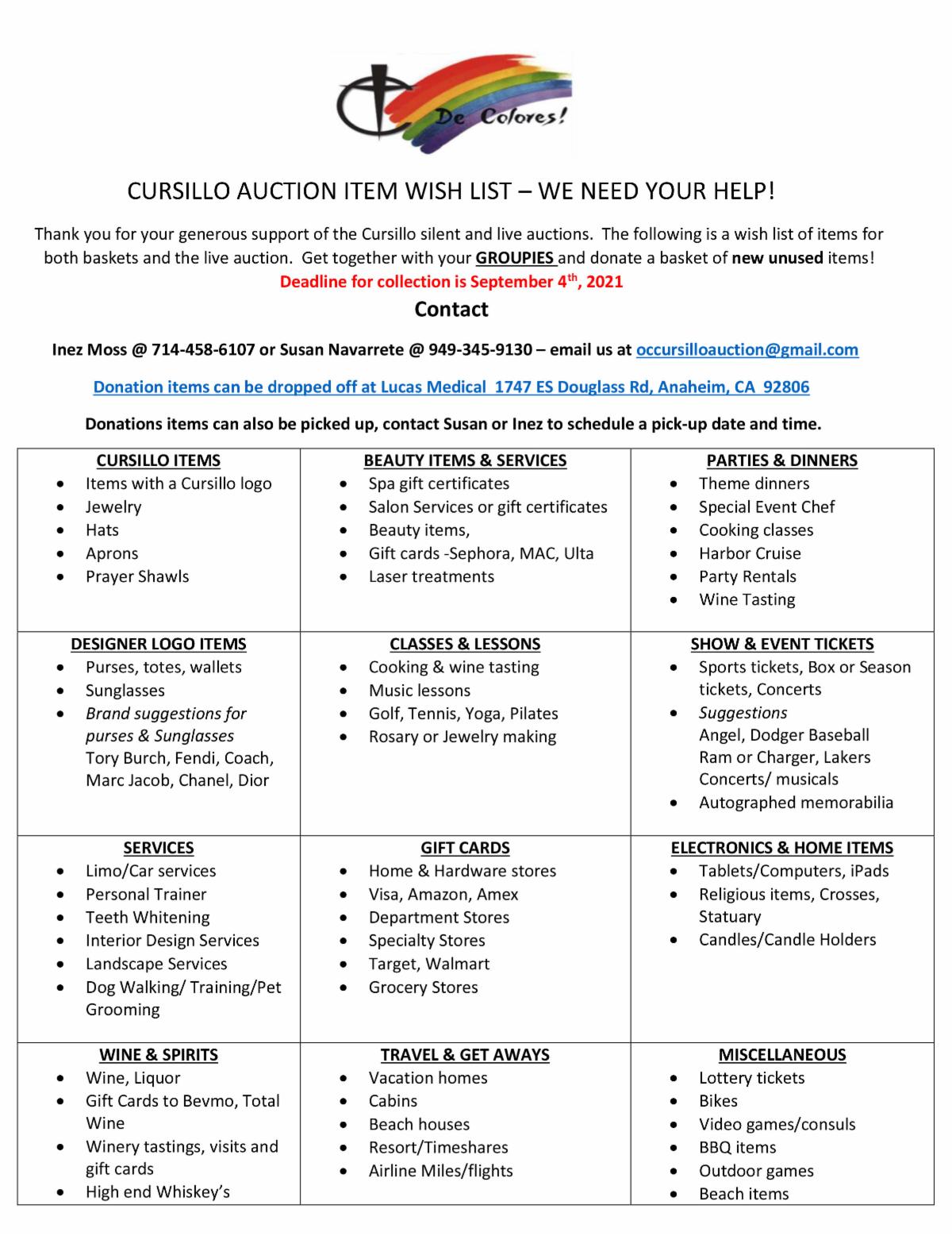 CURSILLO AUCTION ITEM WISH LIST 7-10-2021.jpg