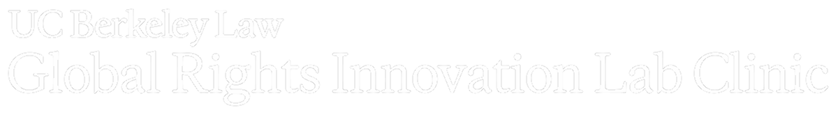 UC Berkeley Law Global Rights Innovation Lab Clinic Logo