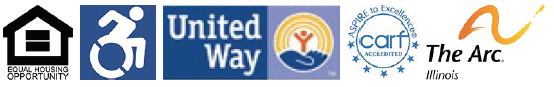 Equal Housing Opportunity, Handicapped Accessible, United Way Funded Agency, CARF certified, The Arc of Illinois members