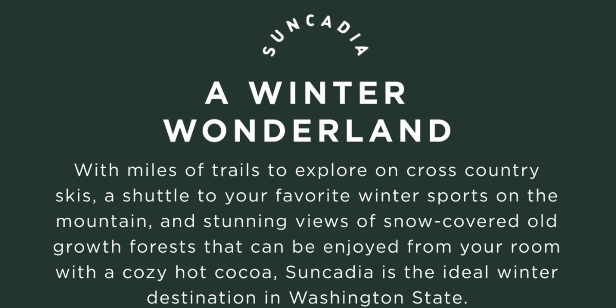 Suncadia – A Winter Wonderland