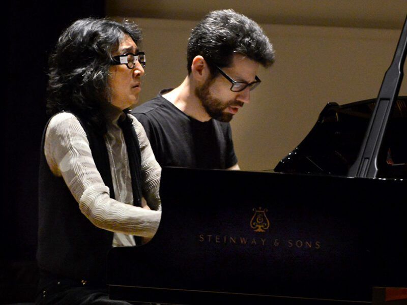 Jonathan Biss and Mitsuko Uchida playing music together
