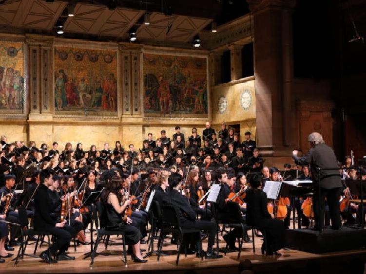 Orchestra playing onstage in Richardson
