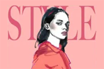 Drawing of a fashionable woman
