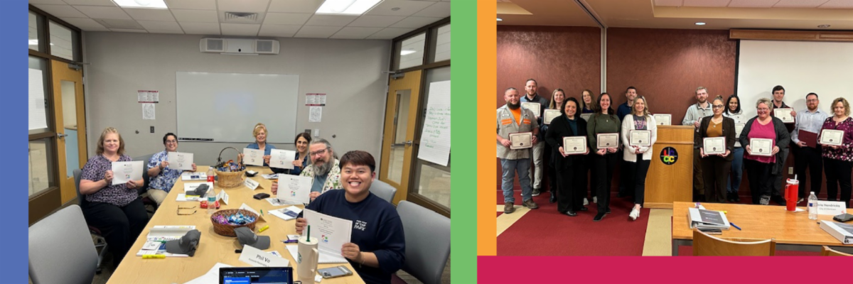 LCCC staff members participating in an interactive service mapping and leadership development workshop.