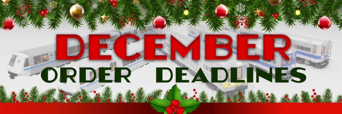 Rapido December 2025 Order Deadlines