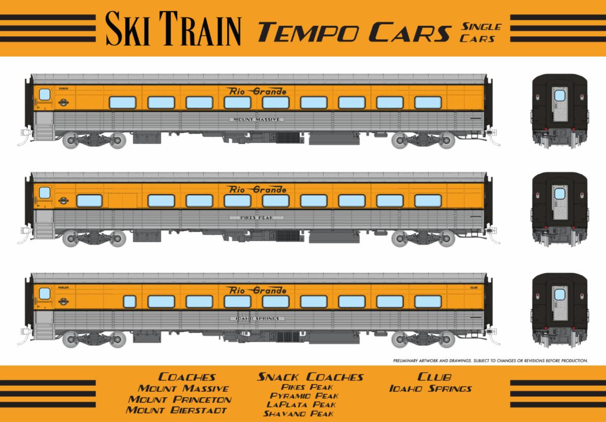 Rapido Ski Train Tempo Cars