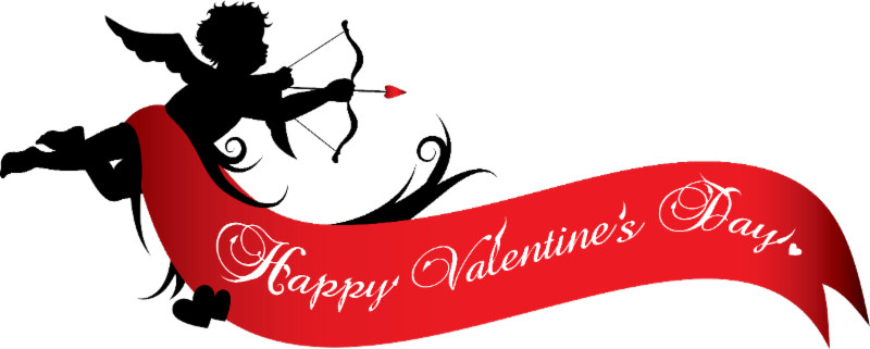 Valentine Banner with Cupid