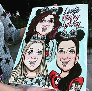 Disneyland Group Caricature